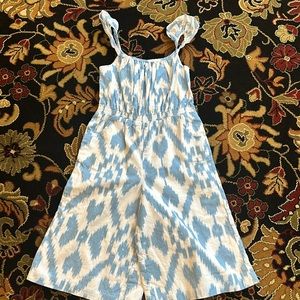 Janie and Jack blue and white jumpsuit